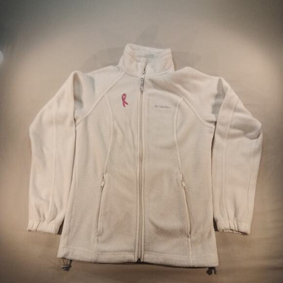 Columbia Women’s Small Full Zip Fleece w/ Breast Cancer Awareness Ribbon - Picture 3 of 8